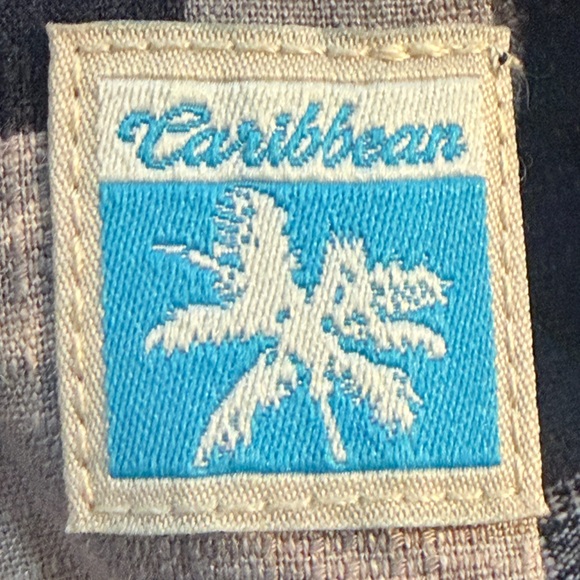 Caribbean Floral Print Short Sleeve Woven Camp Shirt - Picture 7 of 8